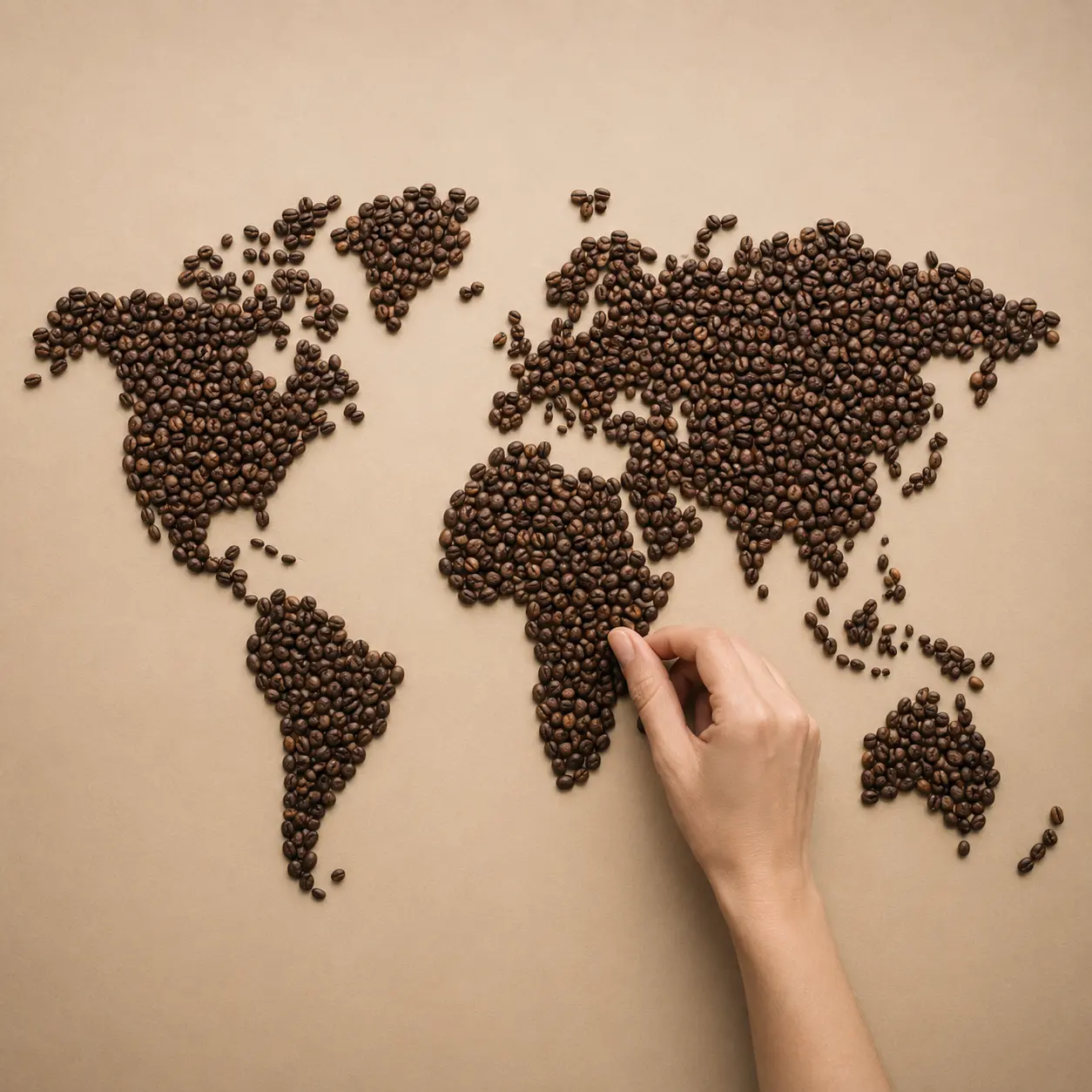 Bulk Ugandan coffee supplier preparing coffee beans for export